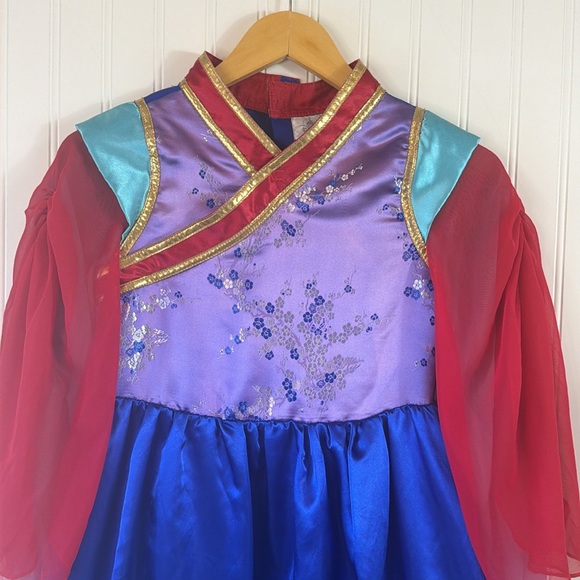 Disney Princess Mulan Costume Dress - Red, Blue, Purple Size 7/8 - Picture 3 of 8